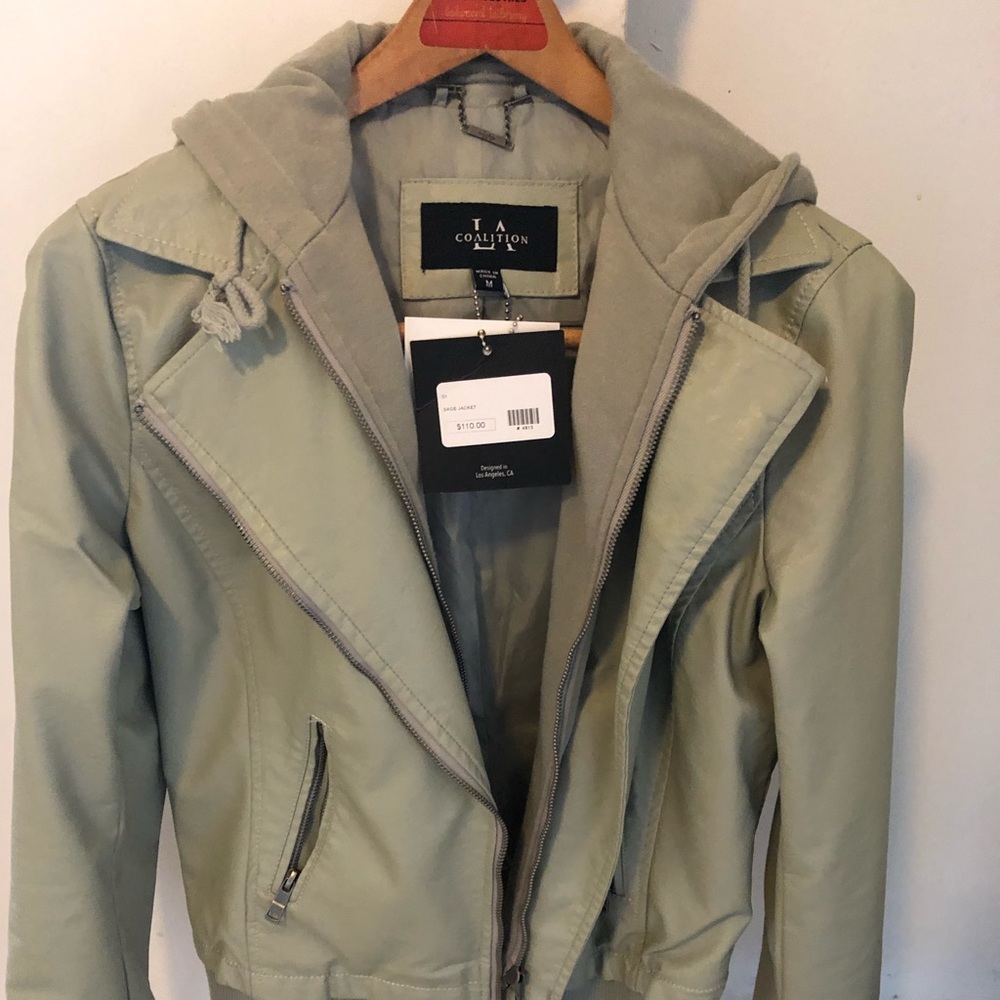 Bomber leather (vegan) jacket